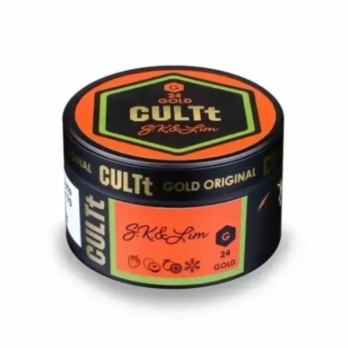 Тютюн CULTt Gold C24 100g S.K.&Lim (Полуниця Ківі Лайм Лід)