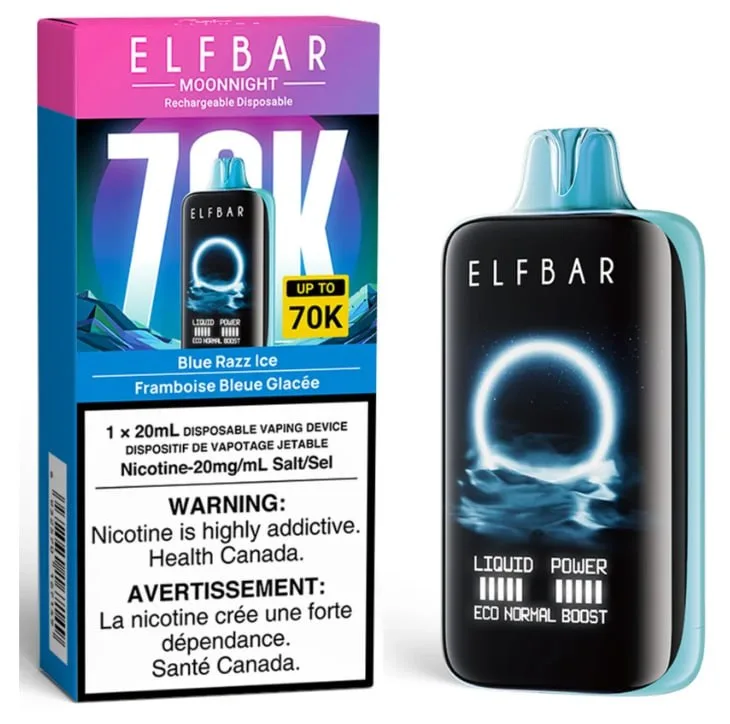 Elf Bar MoonNight 70K Blue Razz Ice (Блакитна Малина Лід)
