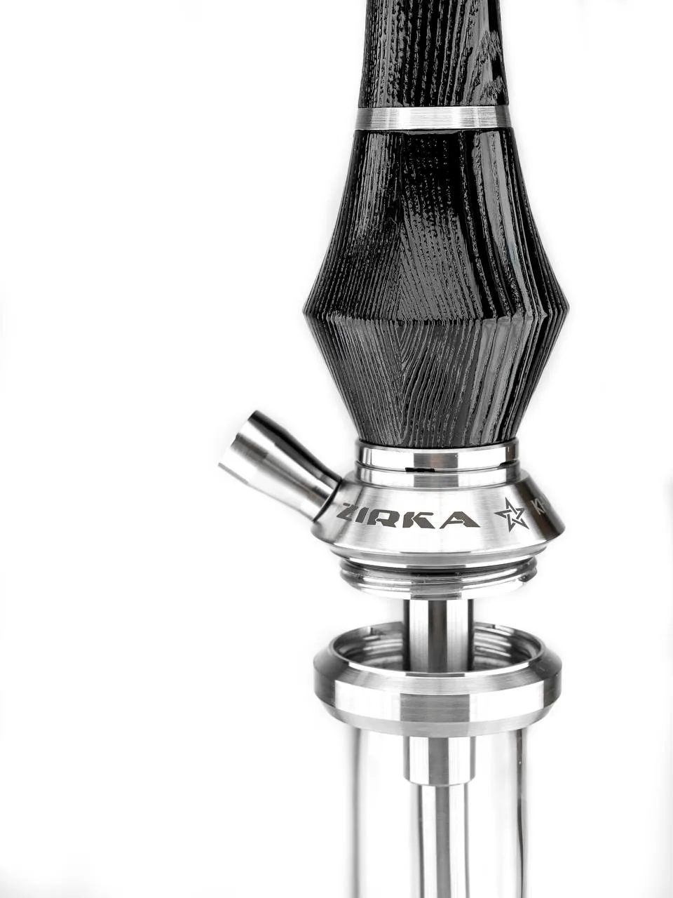 Кальян Khmara Zirka Carving Sirius Black (Black plate, black hose) 2