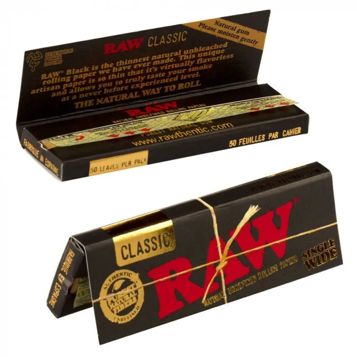 Папір для самокруток RAW Wide Black 3