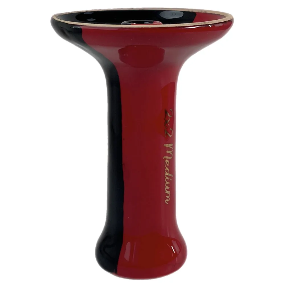 Чаша для кальяну 2х2 Bomb Phunnel Glaze Double Red/Black
