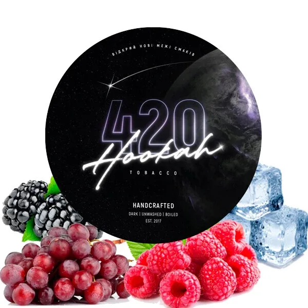 Тютюн 420 Classic Line 250gr Ice Grape Berry (Виноград Ягоди Лід)
