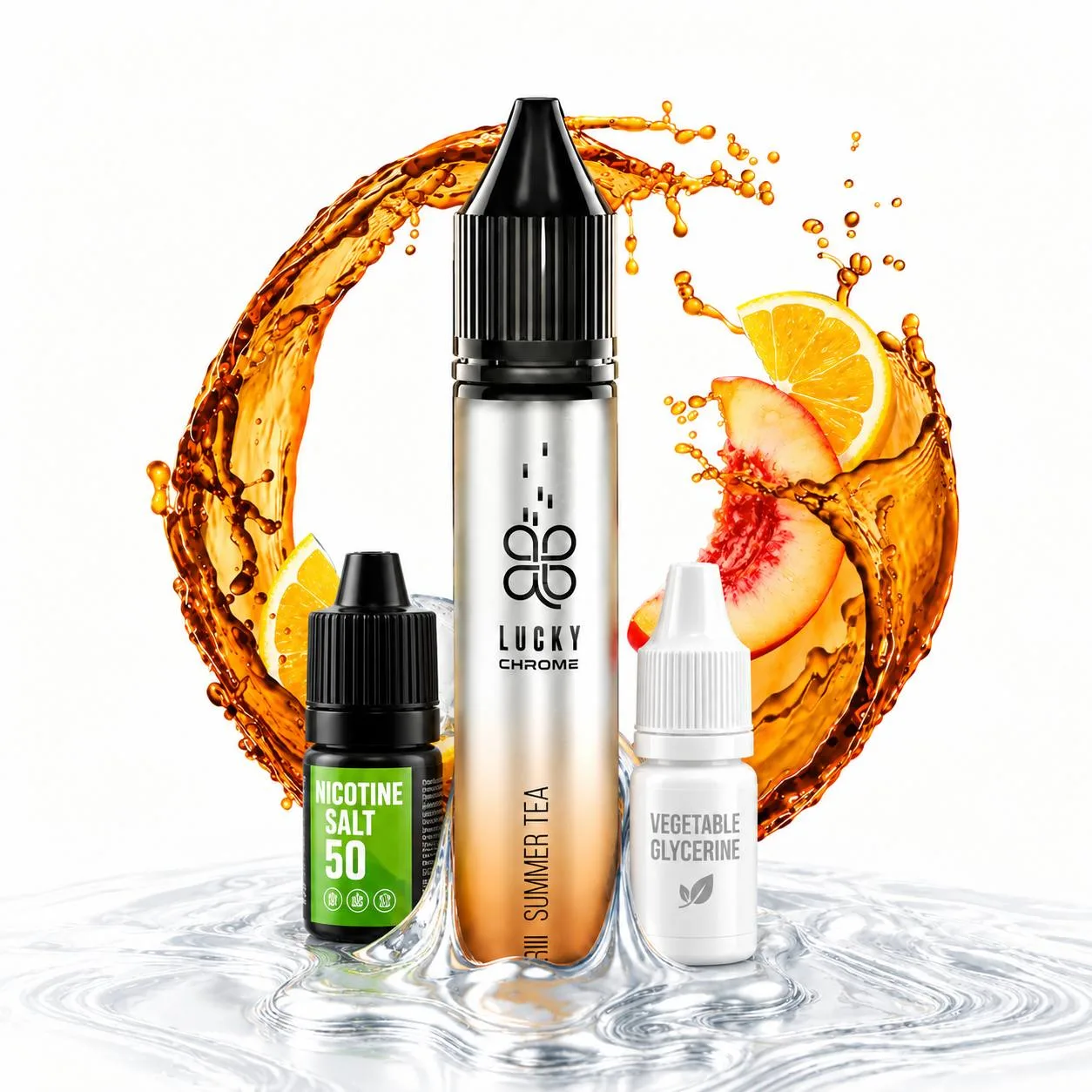 Набір Lucky Chrome 30ml 50 mg Summer Tea (Чай Лимон Персик)