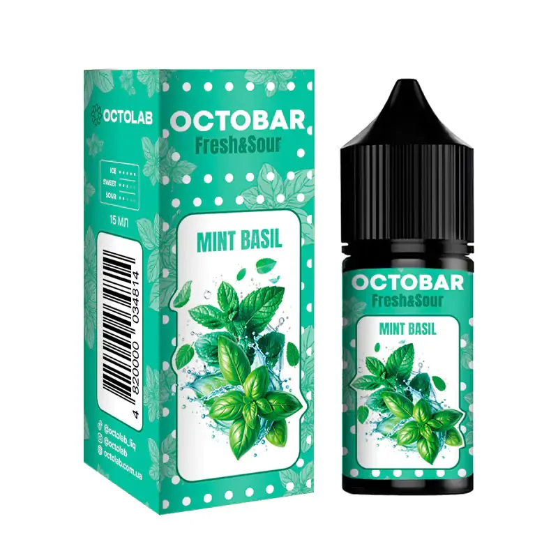 Набір Octobar Fresh & Sour 30 мл 50 мг Mint Basil (М'ята Базилік)