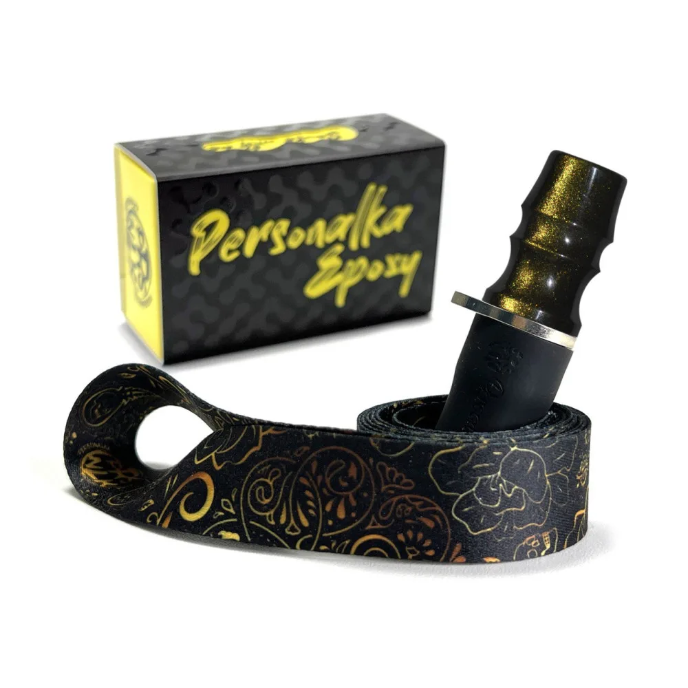 Персональний мундштук для кальяну PERSONALKA Epoxy Twice Ornanent Gold
