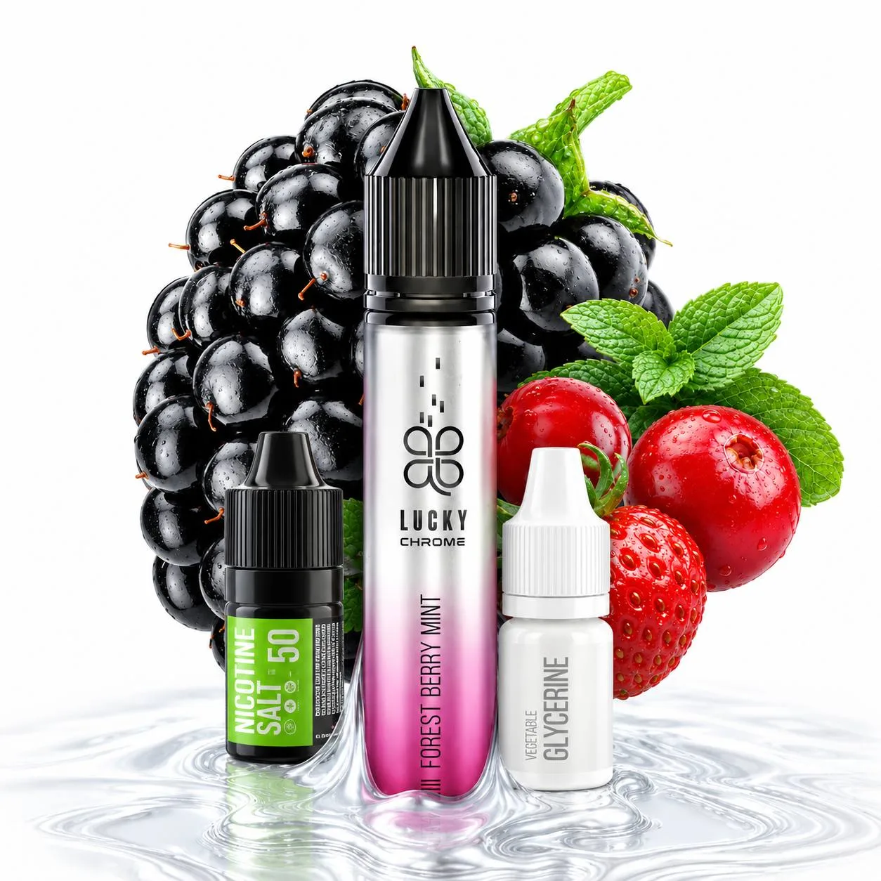 Набір Lucky Chrome 30ml 50 mg Forest Berry Mint (Лісові Ягоди М'ята)