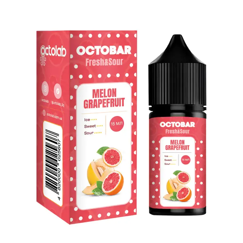 Набір Octobar Fresh & Sour 30 мл 50 мг Melon Grapefruit (Диня Грейпфрут)