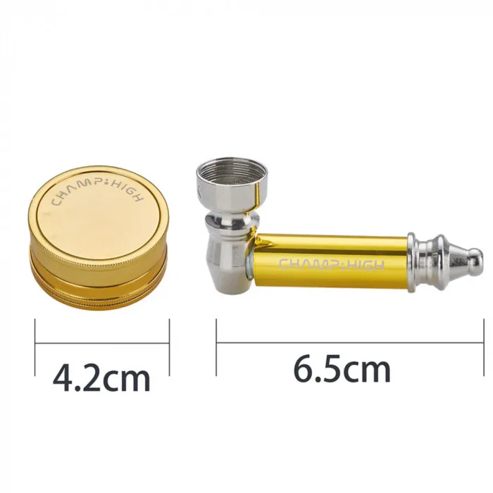 Трубка металева міні Champ CH.HIGH MINI METAL PIPE SHINY GRIND 3