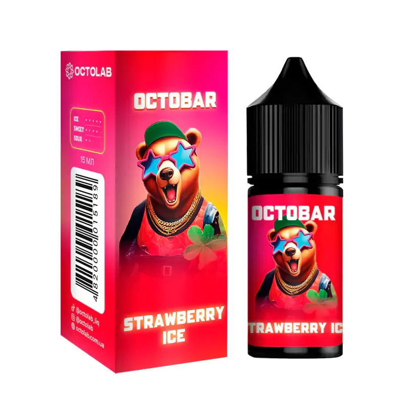 Набір Octobar NFT 30 мл 50 мг Strawberry Ice (Полуниця Лід)