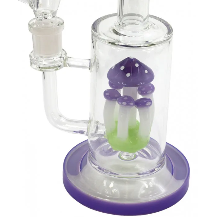 Бонг скляний Grace Glass Purple Mushroom Percolator H:36cm SG:18.8mm d:65mm 3