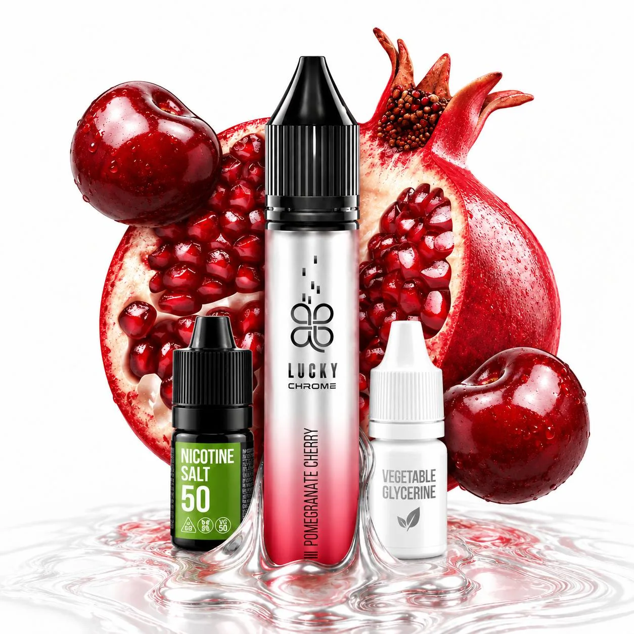 Набір Lucky Chrome 30ml 50 mg Pomegranate Cherry (Гранат Вишня)
