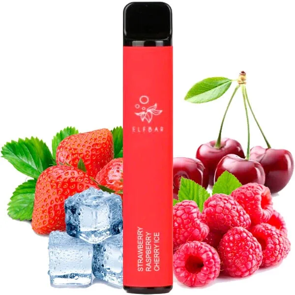 Elf Bar 1500 Strawberry Raspberry Cherry Ice (Полуниця Малина Вишня Лід)