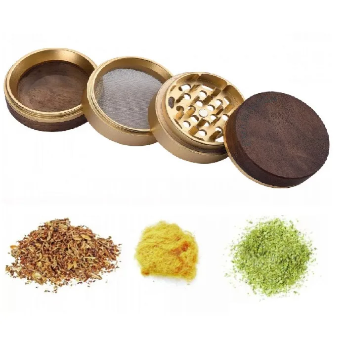 Гріндер деревяний CHAMP HIGH ROUND WOODEN GRINDER 62MM 3