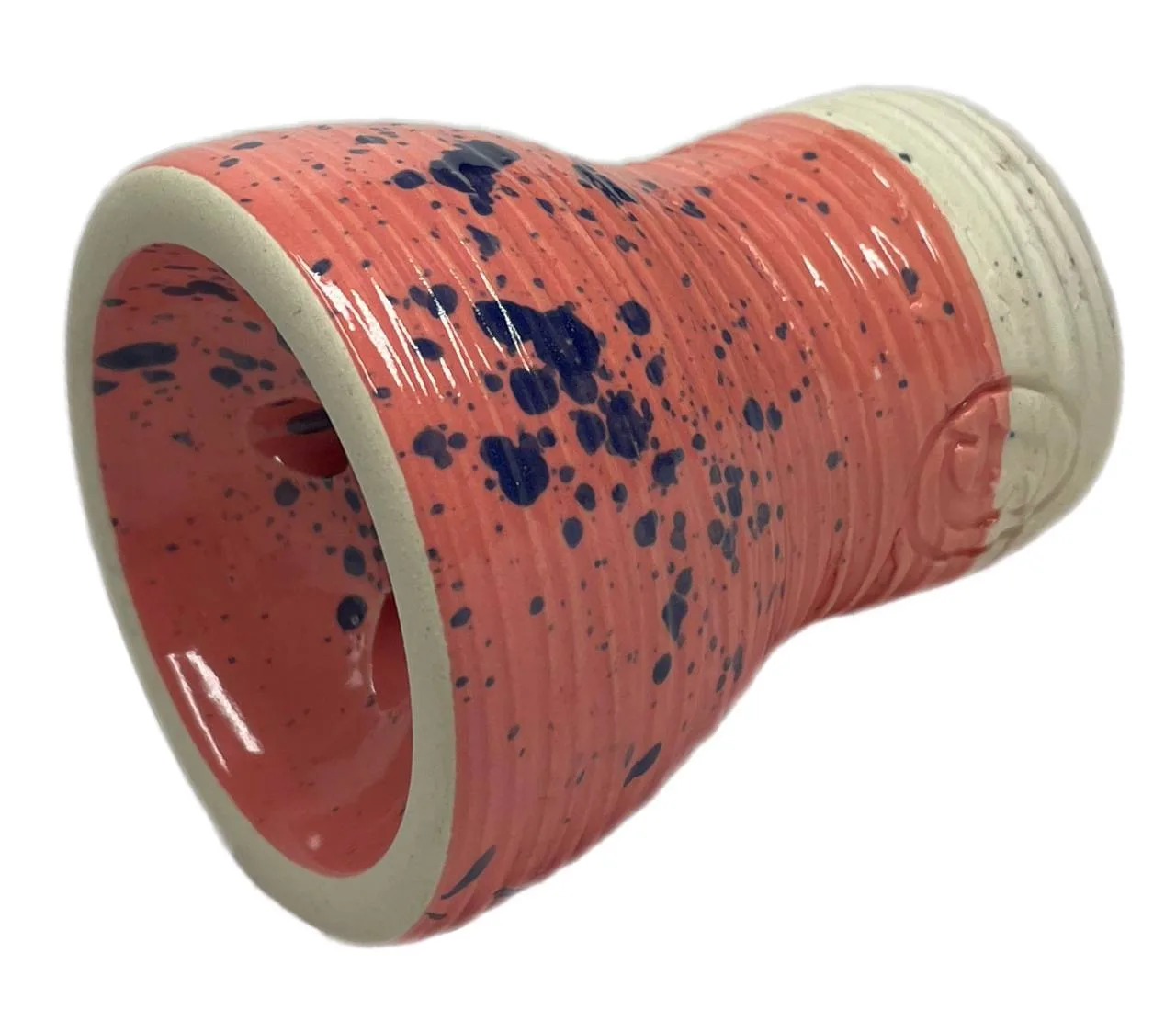 Чаша для кальяну GrynBowls Mummy Glaze Pink (Blue dots) 2