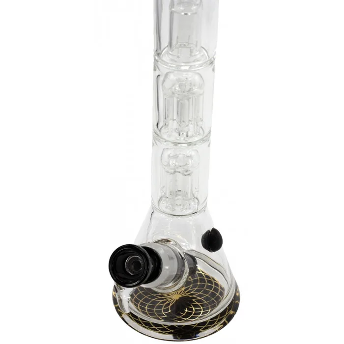 Бонг скляний Grace Glass Black Triple Tree-Arm Percolator H:40 SG:29.2/18.8mm d:50mm 3