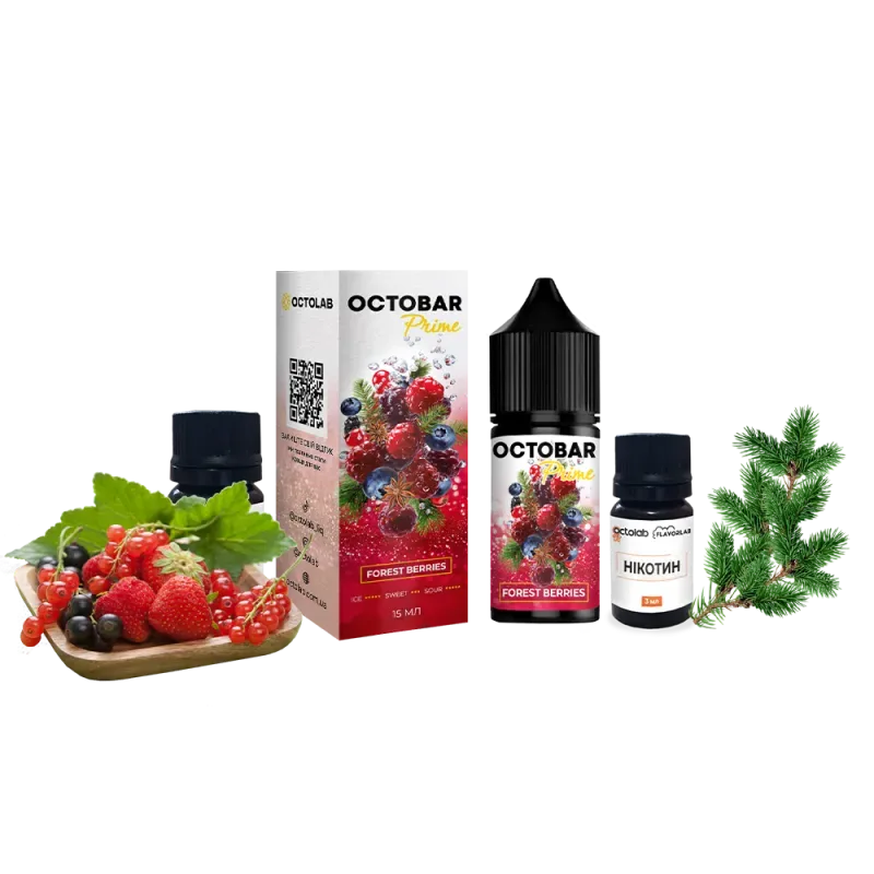 Набір Octobar Prime 30 мл 50 мг Forest Berries (Лісові ягоди)