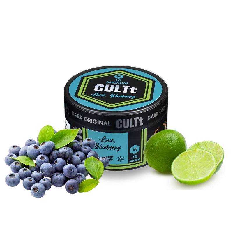 Тютюн CULTt Medium M10 100g Lime Blueberry (Чорныця Лайм)