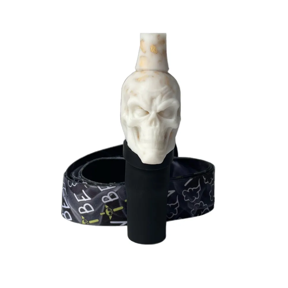 Персональний Мундштук для кальяну Vibe Hookah Skull White