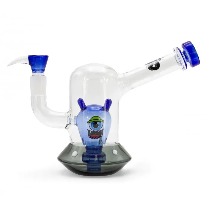 Бонг скляний Grace Glass Spaceship Alien Bong Blue H:18cm SG:18.8mm d:70/25mm 2