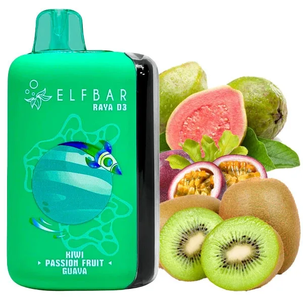 Elf Bar Raya D3 25000 Kiwi Passion Fruit Guava (Ківі Маракуя Гуава)