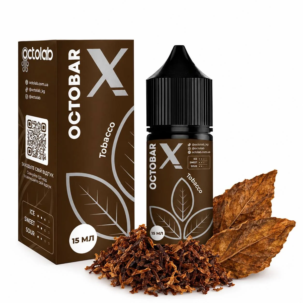 Набір Octobar X 30 мл 50 мг Tobacco (Тютюн)