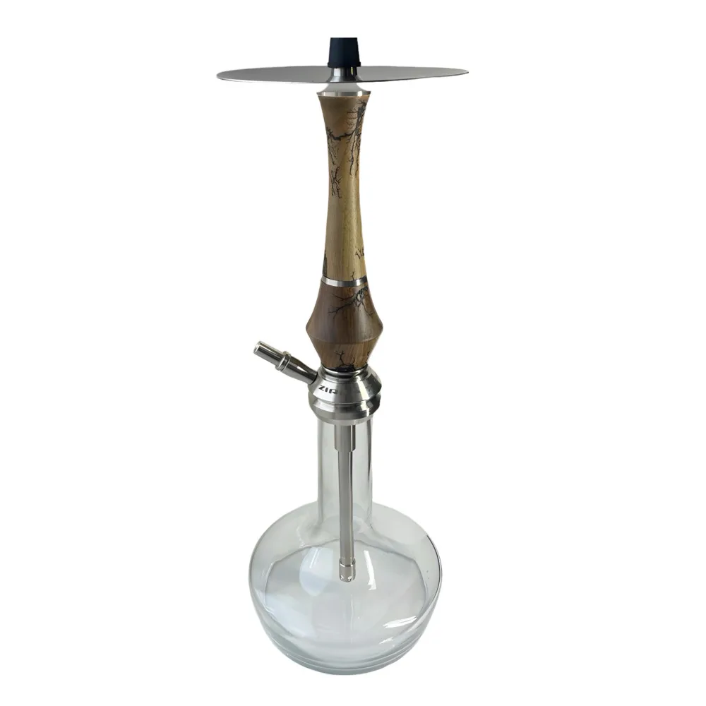 Кальян Khmara Zirka Carving Sirius Electro (Silver plate, black hose)
