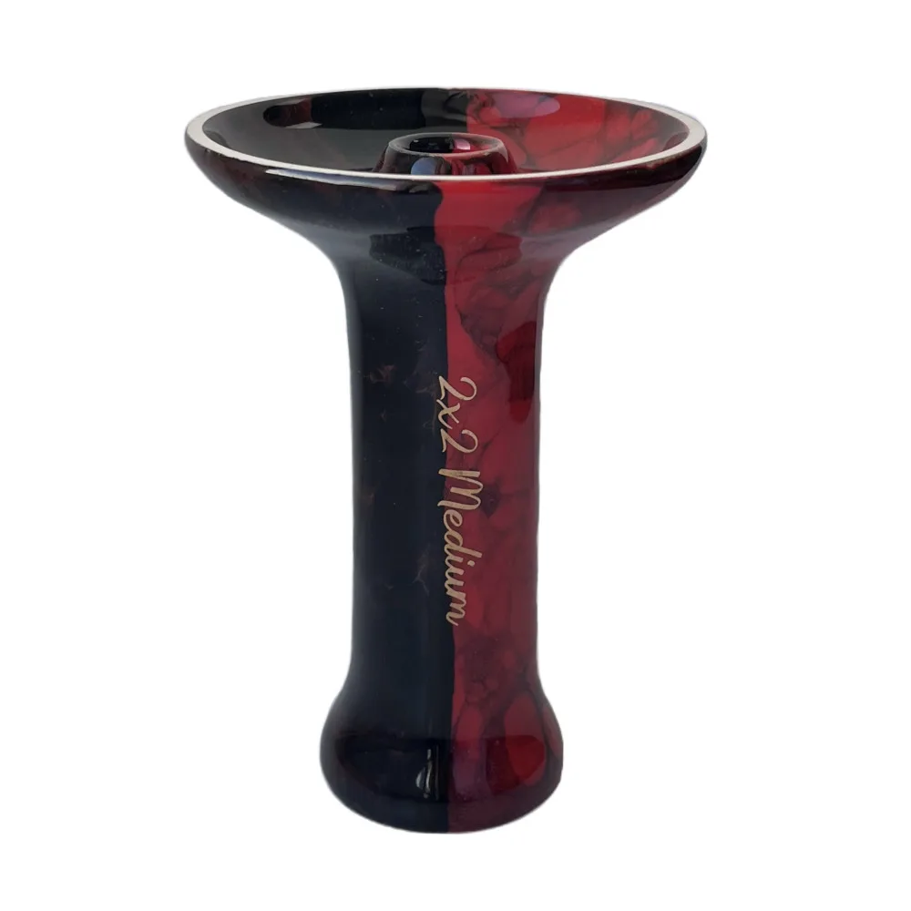 Чаша для кальяну 2х2 Bomb Phunnel Glaze Double Marble Red/Black