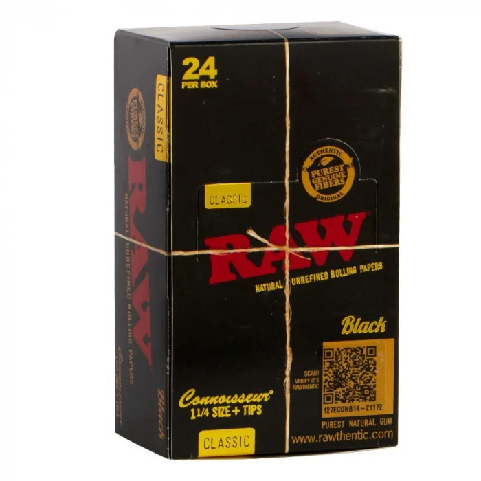 Папір для самокруток RAW Connoisseur Black + TIPS 2