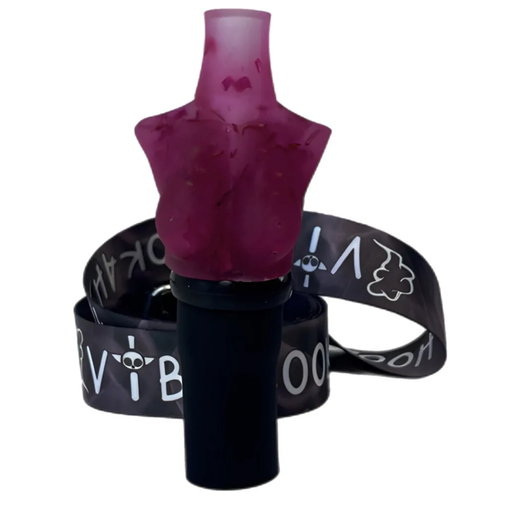 Персональний Мундштук для кальяну Vibe Hookah Flower Tit`s Бордовий