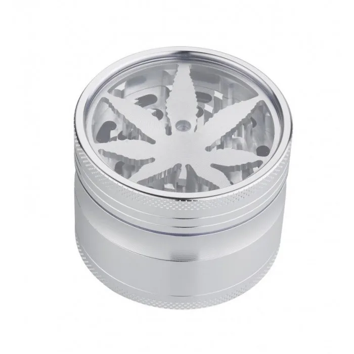 Гріндер алюмінієвий Champ CH HIGH ALU GRINDER LEAF DOLLAR 63MM 4