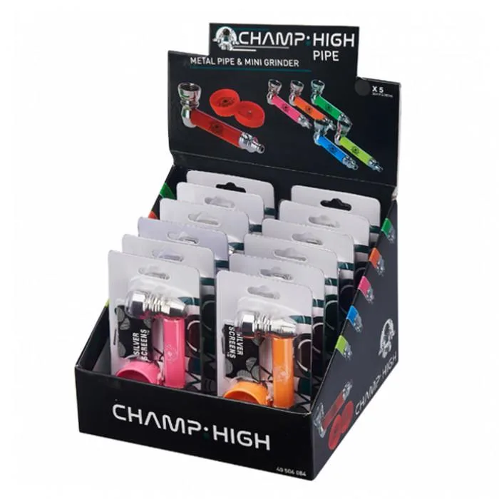 Трубка металева з гріндером CHAMP HIGH PIPE AND GRINDER BLISTER DL12 4