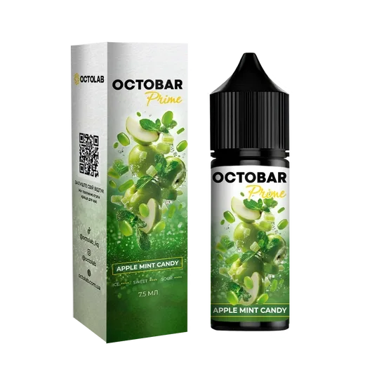 Набір Octobar Prime 15 мл 50 мг Apple Mint Candy (Яблуко М'ята Льодяник)