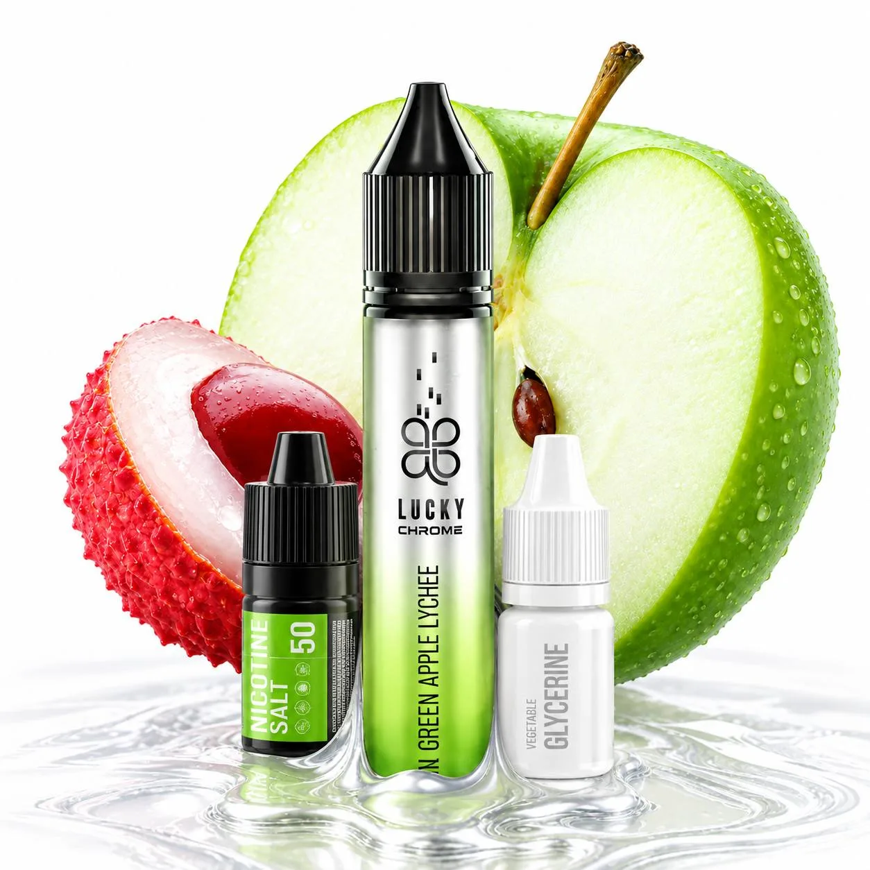 Набір Lucky Chrome 30ml 50 mg Green Apple Lychee (Зелене Яблуко Лічі)