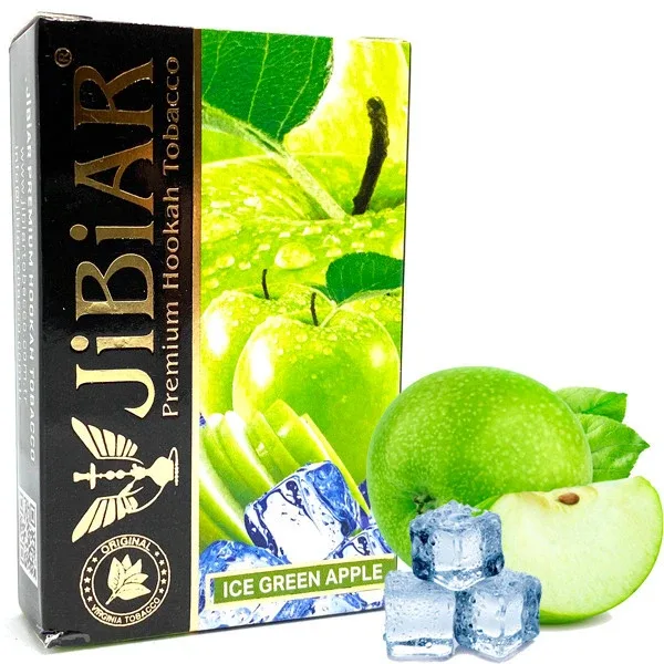 Тютюн Jibiar 50g Ice Green Apple (Лід Зелене Яблуко)