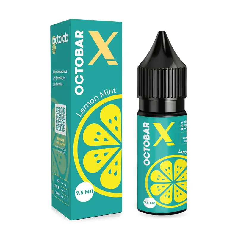 Набір Octobar X 15 мл 50 мг Lemon Mint (Лимон М'ята)