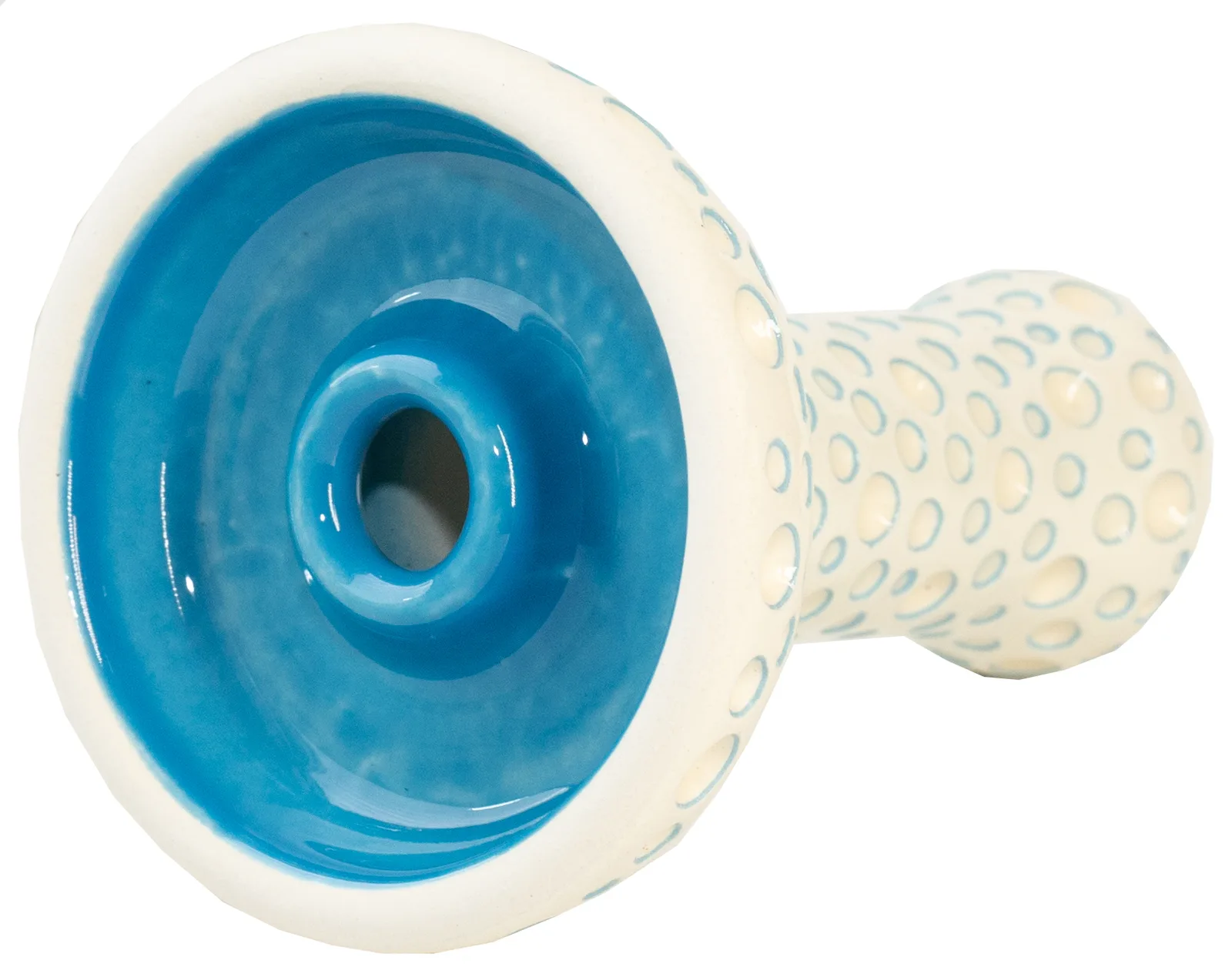 Чаша для кальяну ETNA Phunnel Dot Glaze White 2