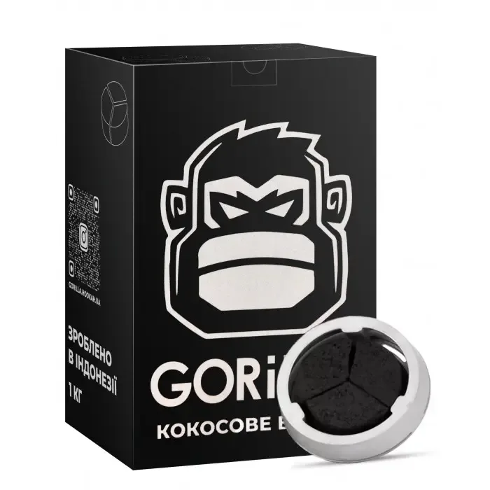 Вугілля кокосове для кальяну Gorilla Kalaud 1кг