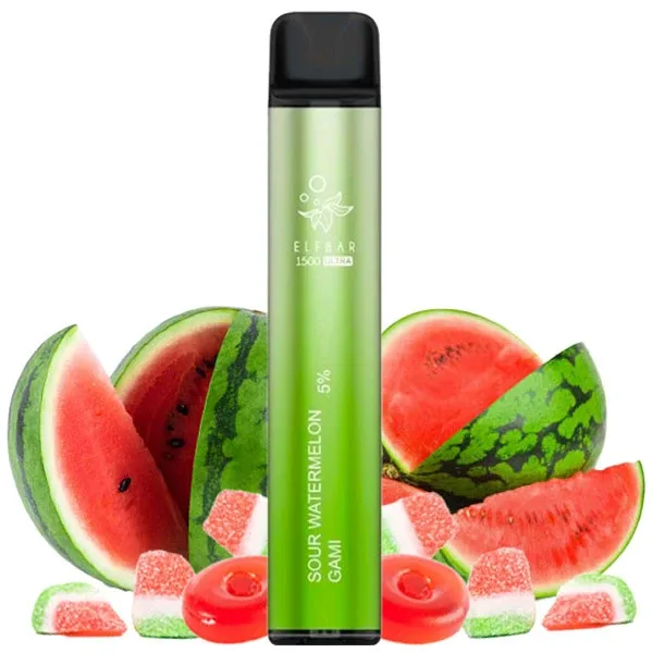 Elf Bar Ultra 1500 Sour Watermelon Gami (Кислий Кавун Жуйка)