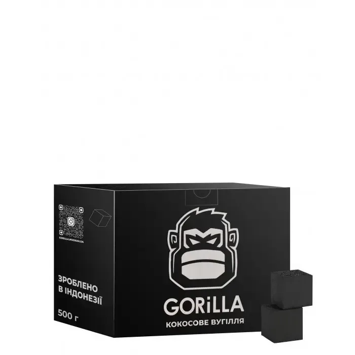 Вугілля кокосове для кальяну Gorilla 0,5кг