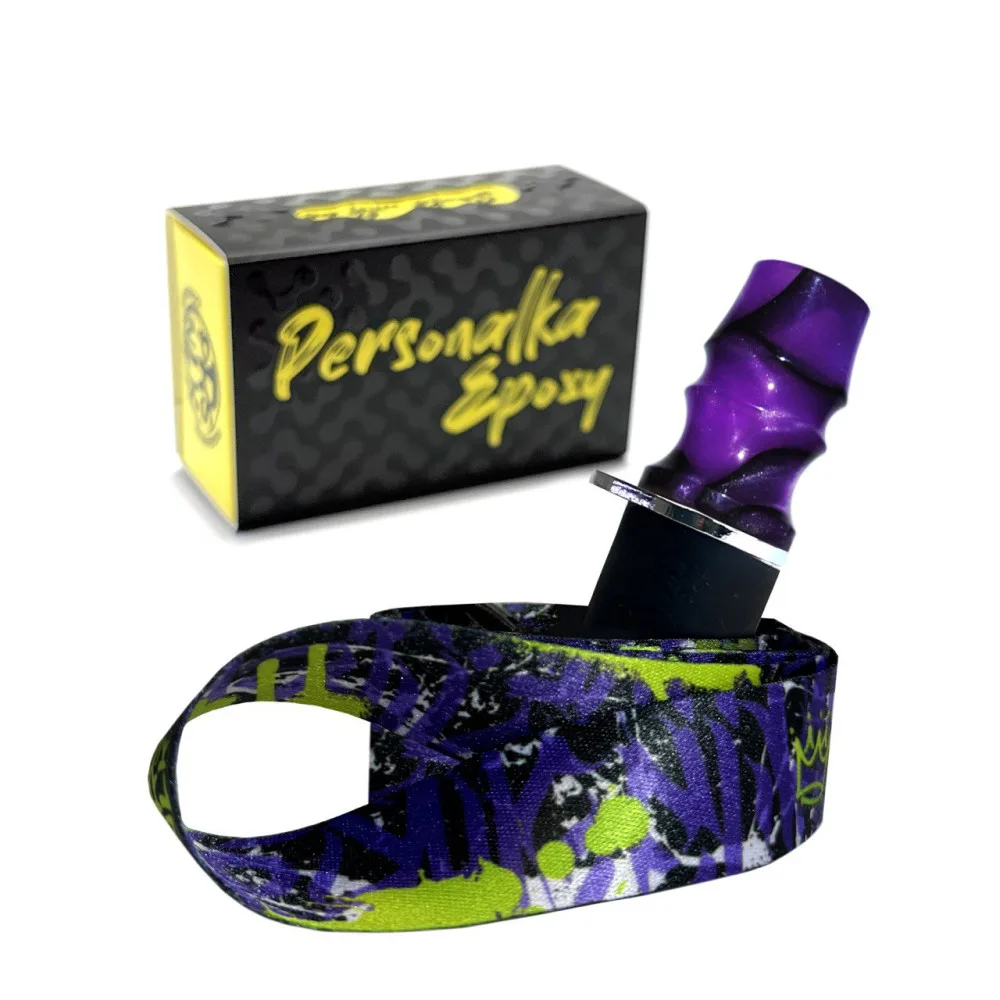 Персональний мундштук для кальяну PERSONALKA Epoxy Twice Caligrafiti Violet