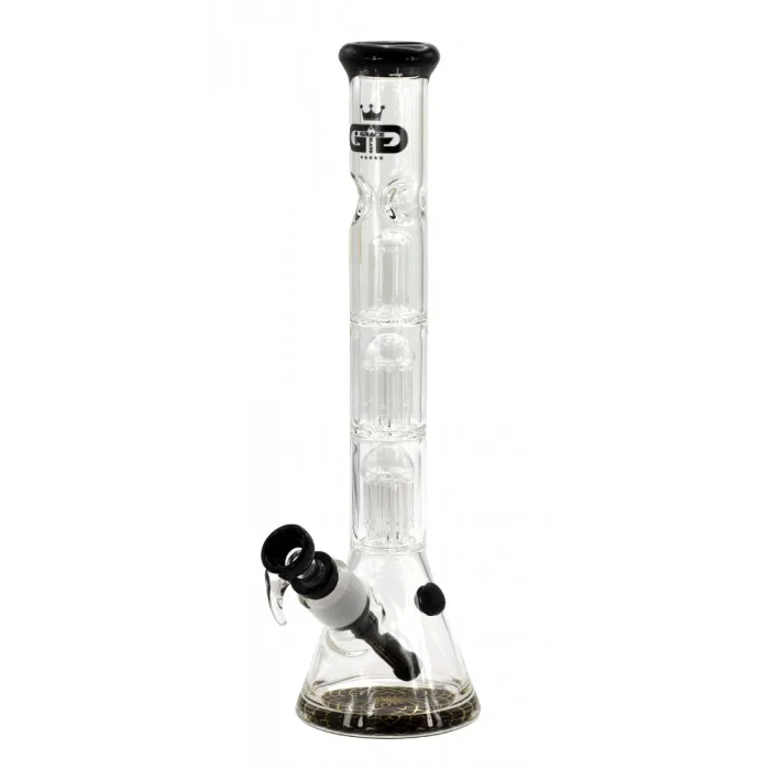 Бонг скляний Grace Glass Black Triple Tree-Arm Percolator H:40 SG:29.2/18.8mm d:50mm