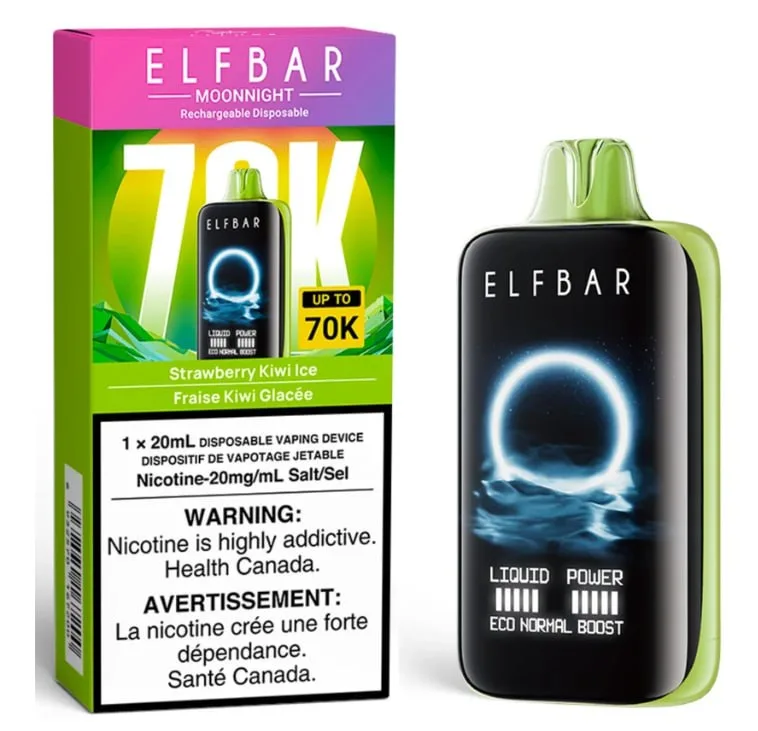 Elf Bar MoonNight 70K Strawberry Kiwi Ice (Полуниця Ківі Лід)