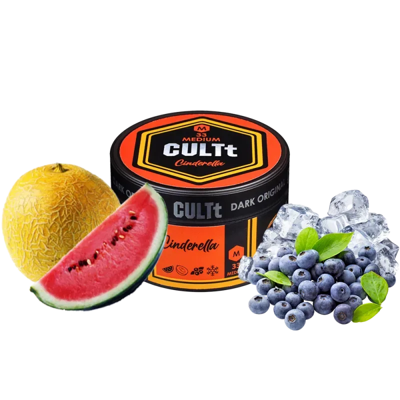 Тютюн CULTt Medium M33 100g Cinderella (Кавун Диня Чорниця Лід)