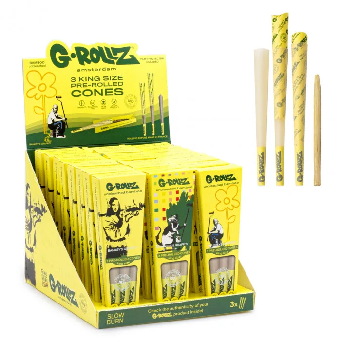 Конус G-ROLLZ Banksy's Graffiti - Bamboo Unbleached