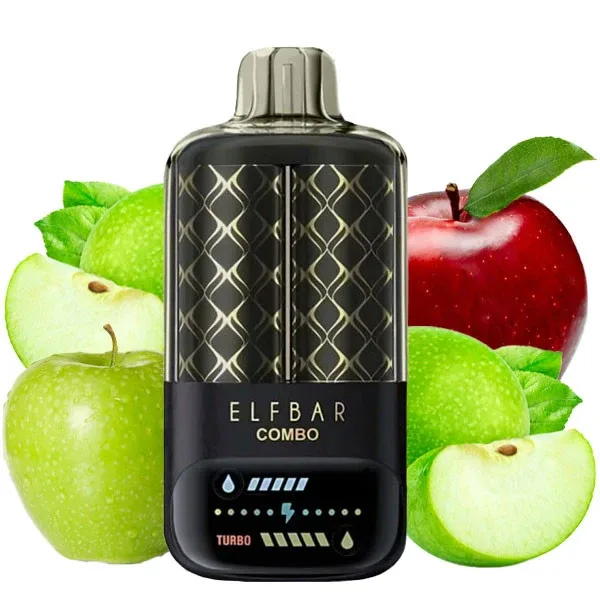 Elf Bar Combo 25000 Green Apple + Double Apple Shisha (Зелене Яблуко + Подвійне Яблуко Шиша)