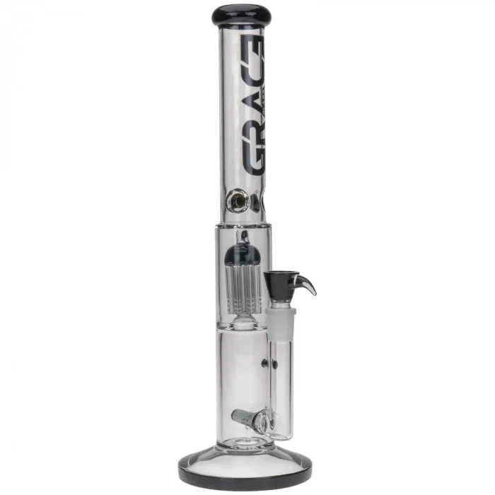 Бонг склянний Grace Glass Limited Edition Black Barrel Bong H:42cm D:55mm Socket:18,8cm TH:5mm