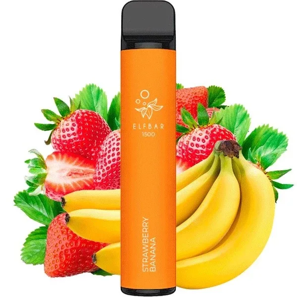 Elf Bar 1500 Strawberry Banana (Полуниця Банан)