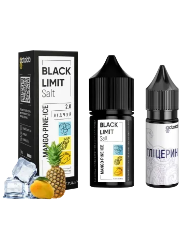 Набір Octobar Black Limit Salt 30 мл 50 мг Mango Pine Ice (Манго Ананас Лід)