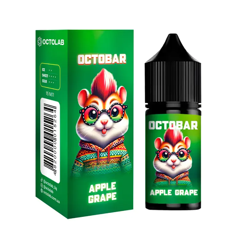 Набір Octobar NFT 30 мл 50 мг Apple Grape (Яблуко Виноград)