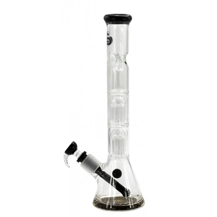 Бонг скляний Grace Glass Black Triple Tree-Arm Percolator H:40 SG:29.2/18.8mm d:50mm 2